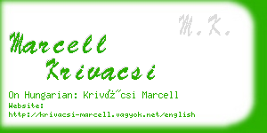 marcell krivacsi business card